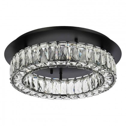 Elegant Monroe Led Flush Mount - Black, L 18" (3503F18BK)