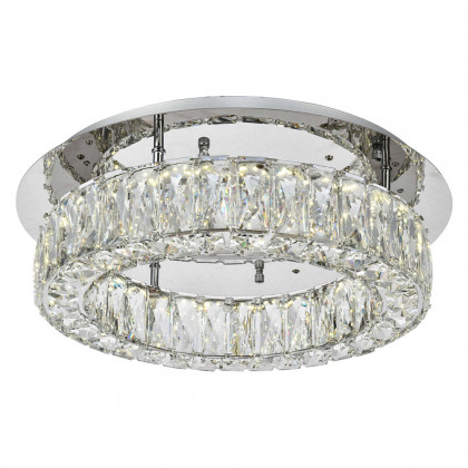 Elegant Monroe Led Flush Mount - Chrome, L 18" (3503F18C)