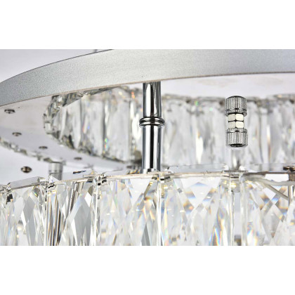Elegant Monroe Led Flush Mount - Chrome, L 18" (3503F18C)