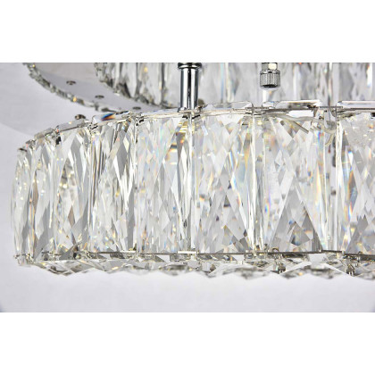 Elegant Monroe Led Flush Mount - Chrome, L 18" (3503F18C)