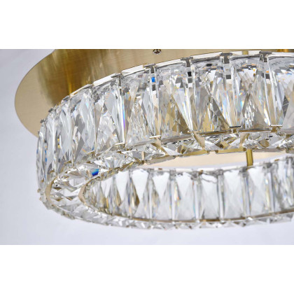 Elegant Monroe Led Flush Mount - Gold, L 18" (3503F18G)