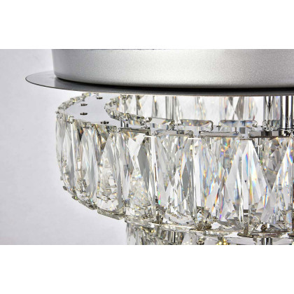 Elegant Monroe Led Flush Mount - Chrome, L 18", 2 Lights (3503F18L2C)