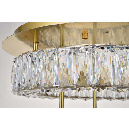 Elegant Monroe Led Flush Mount - Gold, L 18", 2 Lights (3503F18L2G)