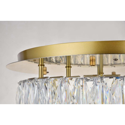 Elegant Monroe Led Flush Mount - Gold, L 18", 2 Lights (3503F18L2G)