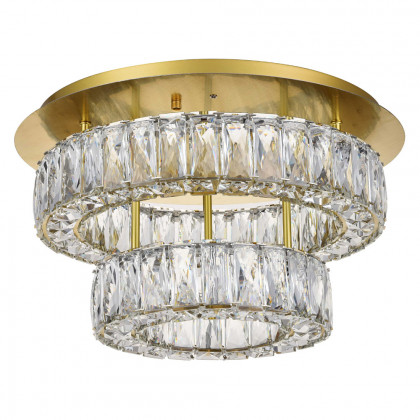 Elegant Monroe Led Flush Mount - Gold, L 18", 2 Lights (3503F18L2G)