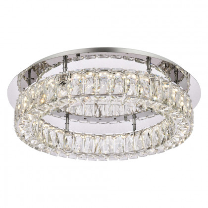 Elegant Monroe Led Flush Mount - Chrome, L 22" (3503F22C)
