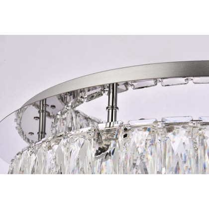 Elegant Monroe Led Flush Mount - Chrome, L 22" (3503F22C)