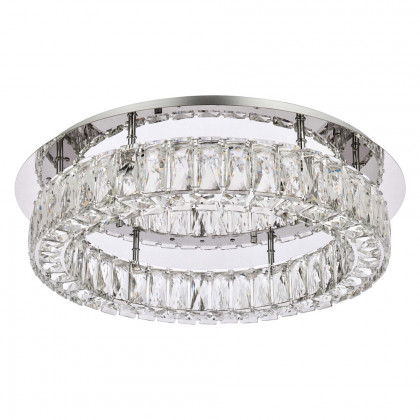 Elegant Monroe Led Flush Mount - Chrome, L 22" (3503F22C)