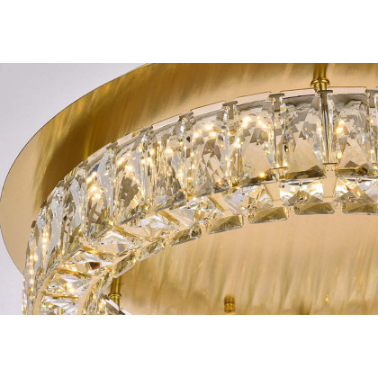 Elegant Monroe Led Flush Mount - Gold, L 22" (3503F22G)