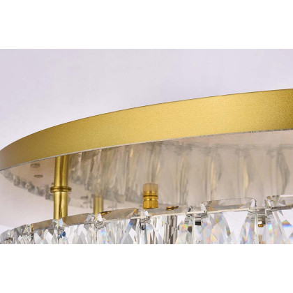 Elegant Monroe Led Flush Mount - Gold, L 22" (3503F22G)