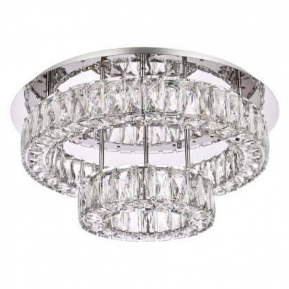 Elegant Monroe Led Flush Mount - Chrome, L 22", 2 Lights (3503F22L2C)
