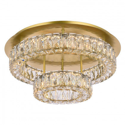 Elegant Monroe Led Flush Mount - Gold, L 22", 2 Lights (3503F22L2G)