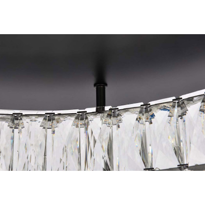 Elegant Monroe Led Flush Mount - Black, L 26" (3503F26BK)