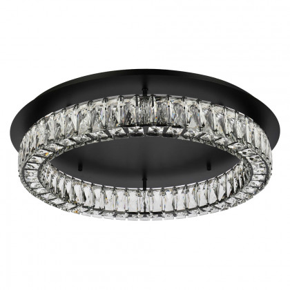 Elegant Monroe Led Flush Mount - Black, L 26" (3503F26BK)