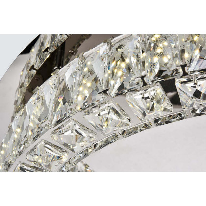 Elegant Monroe Led Flush Mount - Chrome, L 26" (3503F26C)