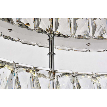 Elegant Monroe Led Flush Mount - Chrome, L 26" (3503F26C)