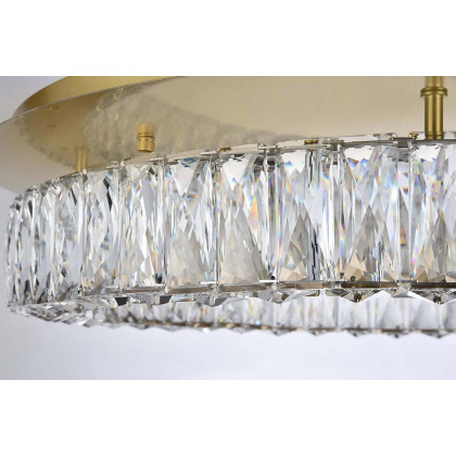 Elegant Monroe Led Flush Mount - Gold, L 26" (3503F26G)