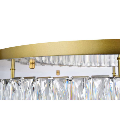 Elegant Monroe Led Flush Mount - Gold, L 26" (3503F26G)