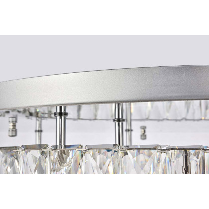 Elegant Monroe Led Flush Mount - Chrome, L 26", 2 Lights (3503F26L2C)