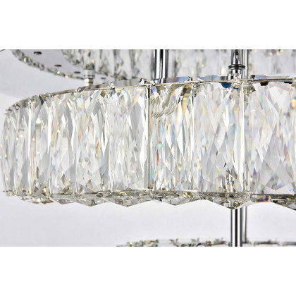 Elegant Monroe Led Flush Mount - Chrome, L 26", 2 Lights (3503F26L2C)