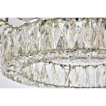 Elegant Monroe Led Flush Mount - Chrome, L 26", 2 Lights (3503F26L2C)