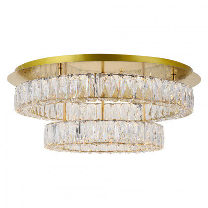 Elegant Monroe Led Flush Mount - Gold, L 26", 2 Lights (3503F26L2G)