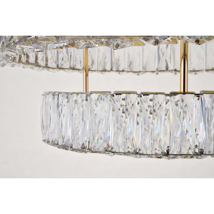 Elegant Monroe Led Flush Mount - Gold, L 26", 2 Lights (3503F26L2G)