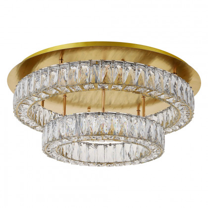 Elegant Monroe Led Flush Mount - Gold, L 26", 2 Lights (3503F26L2G)