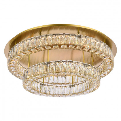 Elegant Monroe Led Flush Mount - Gold, L 30", 2 Lights (3503F30L2G)