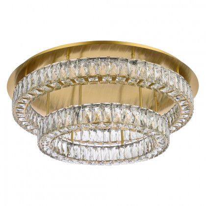 Elegant Monroe Led Flush Mount - Gold, L 30", 2 Lights (3503F30L2G)