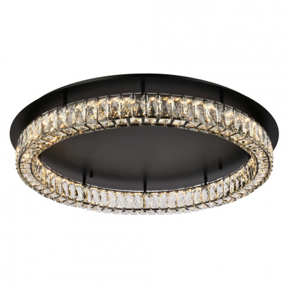 Elegant Monroe Led Flush Mount - Black, L 33" (3503F33BK)
