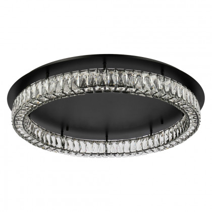 Elegant Monroe Led Flush Mount - Black, L 33" (3503F33BK)