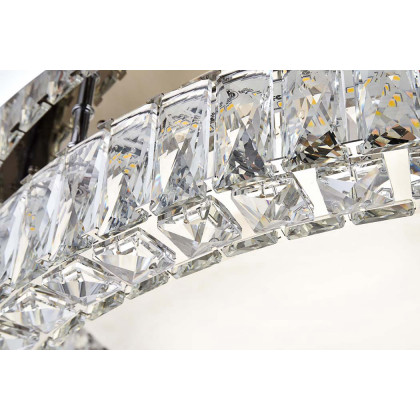 Elegant Monroe Led Flush Mount - Chrome, L 33" (3503F33C)