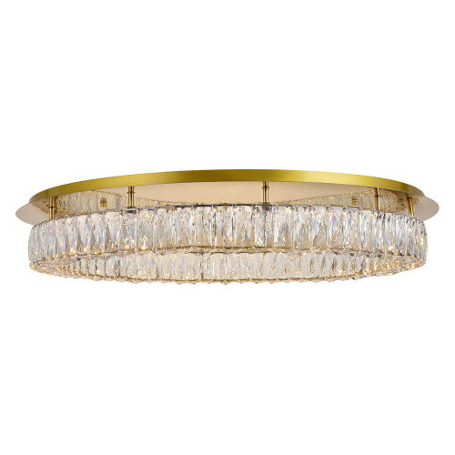 Elegant Monroe Led Flush Mount - Gold, L 33" (3503F33G)