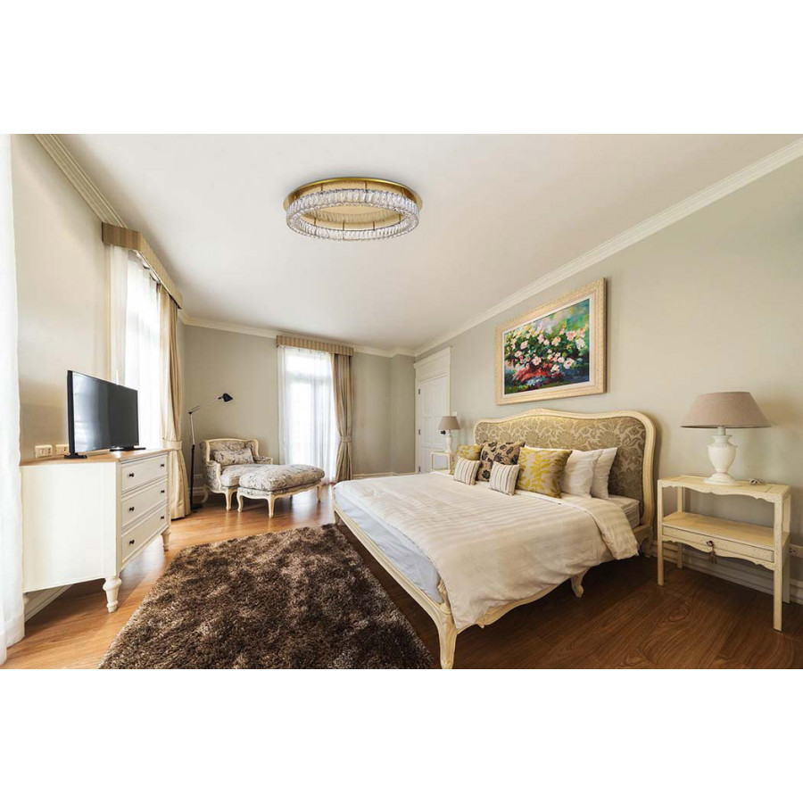 Elegant Monroe Led Flush Mount - Gold, L 33" (3503F33G)