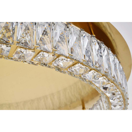 Elegant Monroe Led Flush Mount - Gold, L 33" (3503F33G)