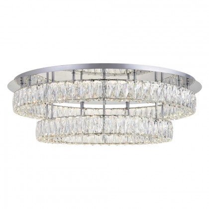 Elegant Monroe Led Flush Mount - Chrome, L 33", 2 Lights (3503F33L2C)