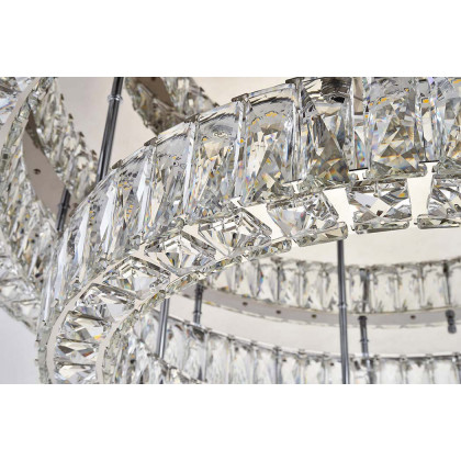 Elegant Monroe Led Flush Mount - Chrome, L 33", 2 Lights (3503F33L2C)