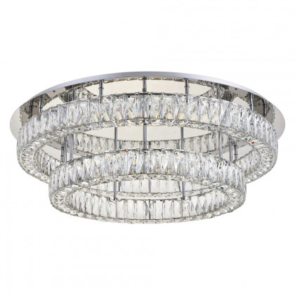 Elegant Monroe Led Flush Mount - Chrome, L 33", 2 Lights (3503F33L2C)