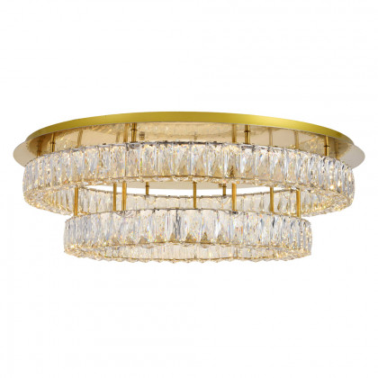 Elegant Monroe Led Flush Mount - Gold, L 33", 2 Lights (3503F33L2G)