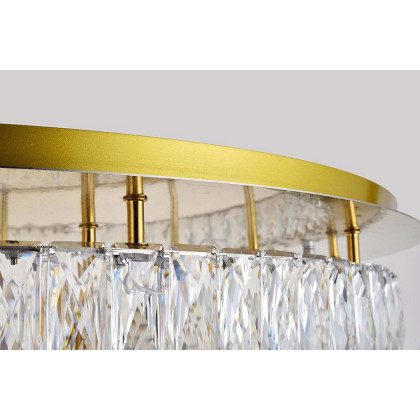 Elegant Monroe Led Flush Mount - Gold, L 33", 2 Lights (3503F33L2G)