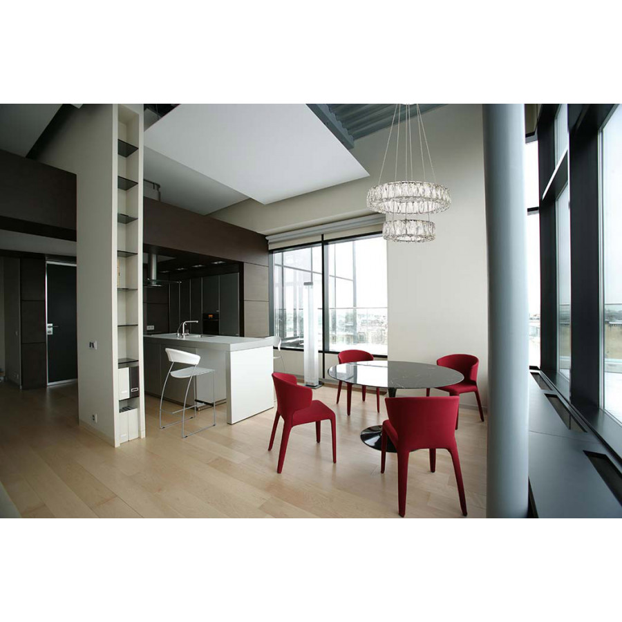 Elegant Monroe 5 Tier Led Chandelier - Chrome, L 17.7" (3503G18C)