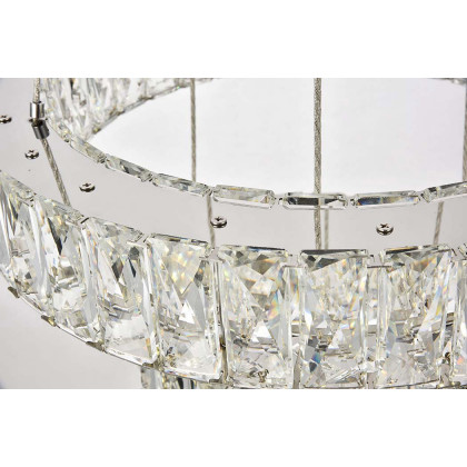 Elegant Monroe 5 Tier Led Chandelier - Chrome, L 17.7" (3503G18C)
