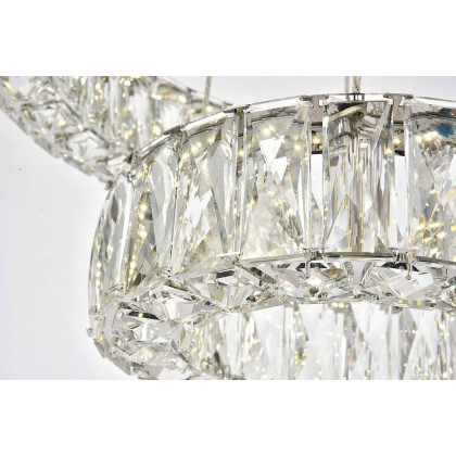Elegant Monroe 5 Tier Led Chandelier - Chrome, L 17.7" (3503G18C)