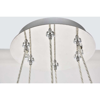 Elegant Monroe 5 Tier Led Chandelier - Chrome, L 17.7" (3503G18C)