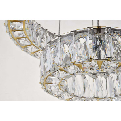 Elegant Monroe 5 Tier Led Chandelier - Gold, L 17.7" (3503G18G)