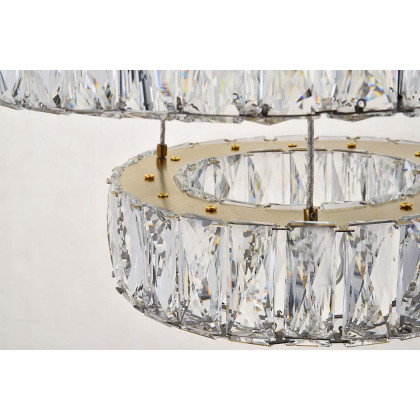 Elegant Monroe 5 Tier Led Chandelier - Gold, L 17.7" (3503G18G)
