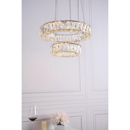 Elegant Monroe 5 Tier Led Chandelier - Gold, L 17.7" (3503G18G)