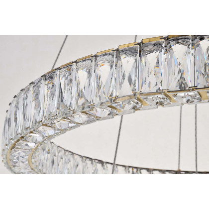Elegant Monroe 5 Tier Led Chandelier - Gold, L 31.5" (3503G32G)