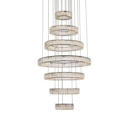 Elegant Monroe 5 Tier Led Chandelier - Black, L 34" (3503G34BK)